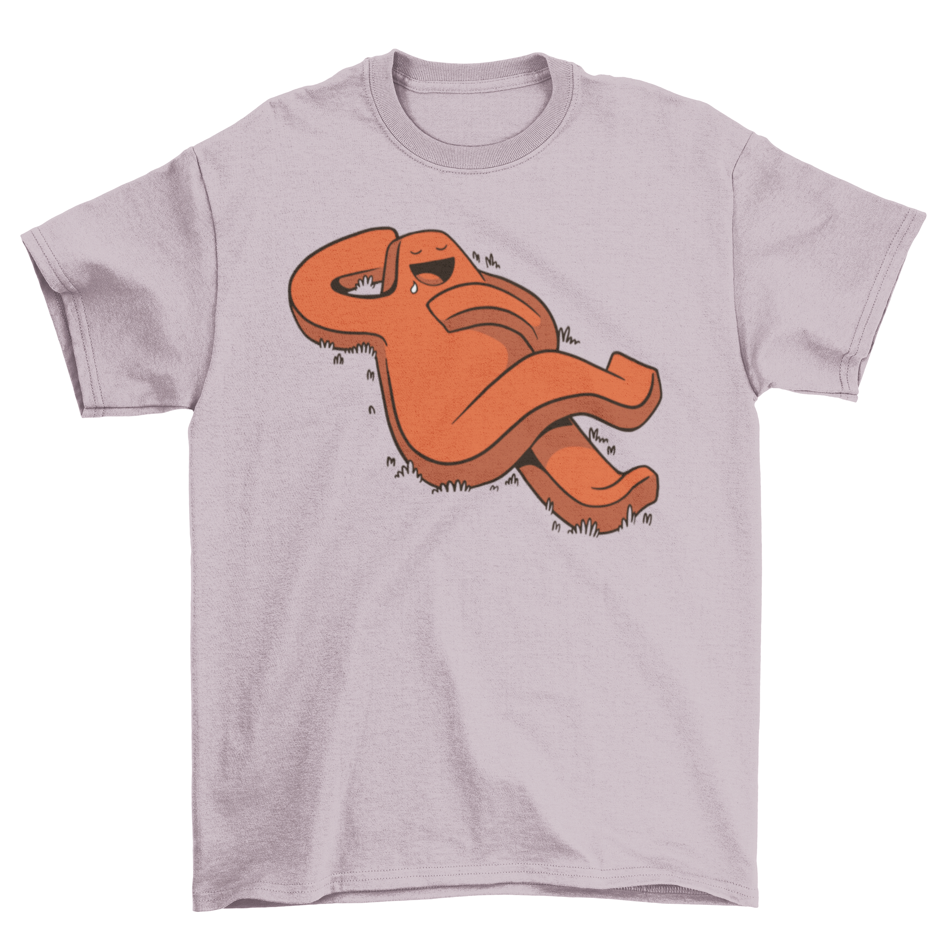Relaxed Meeple T-Shirt featuring a meeple design resting on a meadow, showcasing comfort and style.