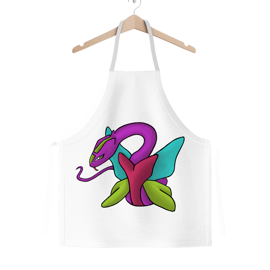 Rengitsu Classic Sublimation Adult Apron in vibrant colors, showcasing its durable polyester fabric and generous size.