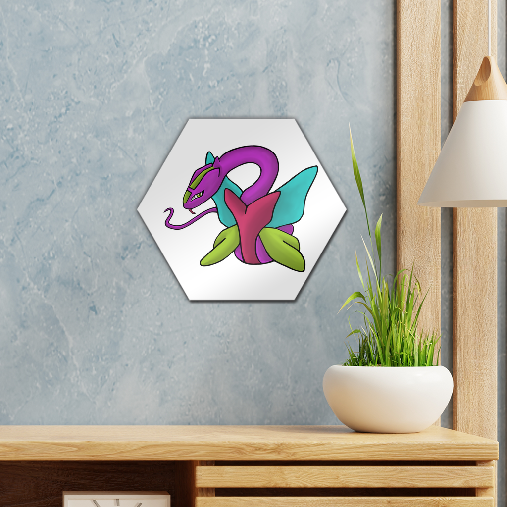 Rengitsu Wall Tile in gloss white finish, showcasing vibrant images with repositionable adhesive for easy display.