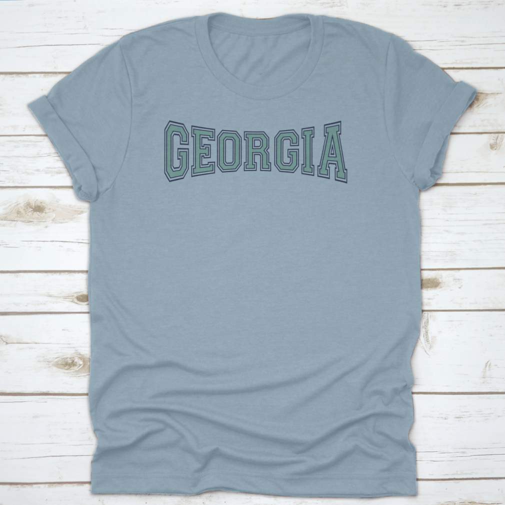 Retro College Varsity Font Typography print featuring Georgia State slogan, showcasing vibrant colors and classic design.