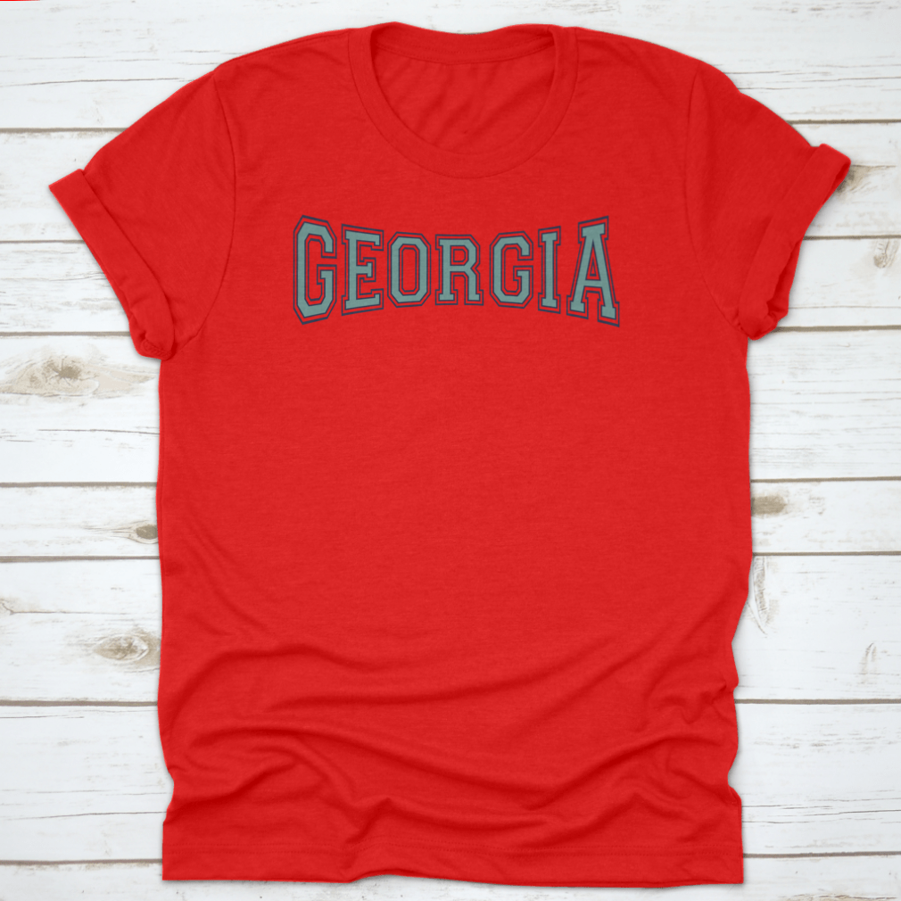 Retro College Varsity Font Typography print featuring Georgia State slogan, showcasing vibrant colors and classic design.