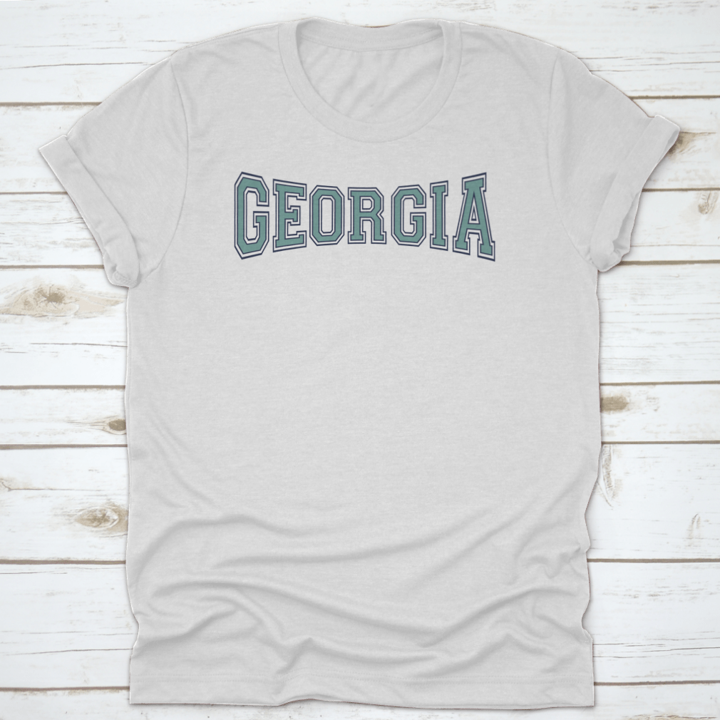 Retro College Varsity Font Typography print featuring Georgia State slogan, showcasing vibrant colors and classic design.