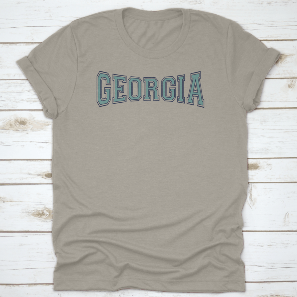 Retro College Varsity Font Typography print featuring Georgia State slogan, showcasing vibrant colors and classic design.