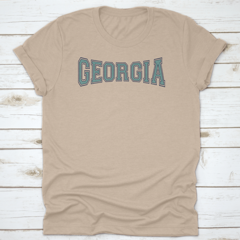 Retro College Varsity Font Typography print featuring Georgia State slogan, showcasing vibrant colors and classic design.