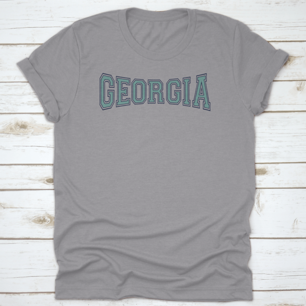Retro College Varsity Font Typography print featuring Georgia State slogan, showcasing vibrant colors and classic design.