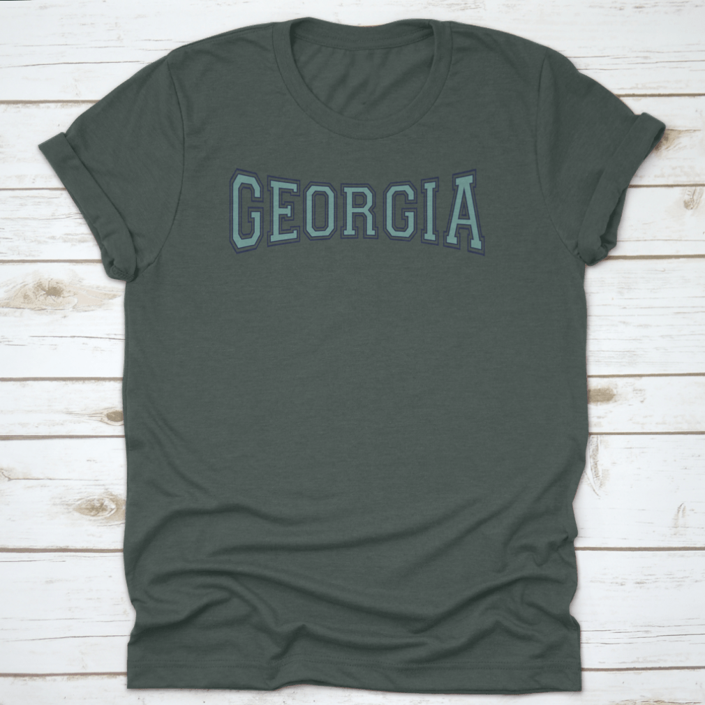 Retro College Varsity Font Typography print featuring Georgia State slogan, showcasing vibrant colors and classic design.