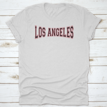Retro College Varsity Sportswear featuring typography from Los Angeles, made from 100% cotton with a classic fit and durable construction.