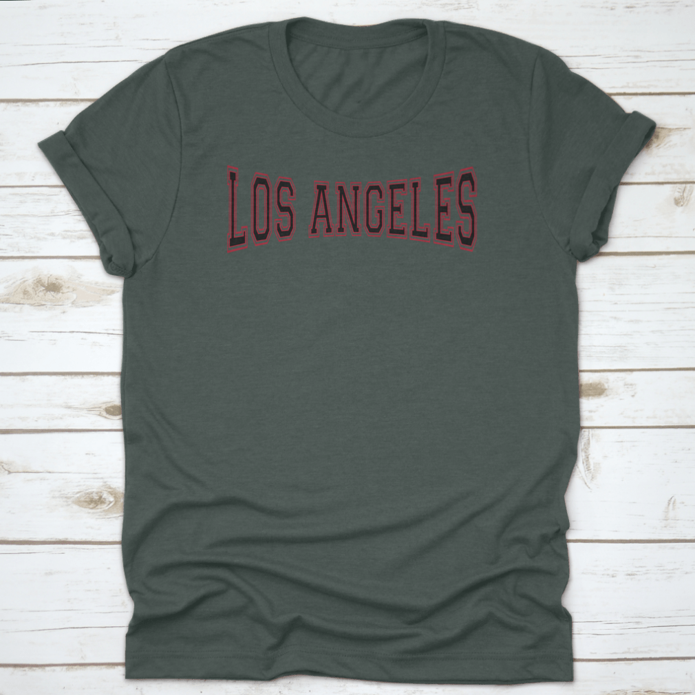 Retro College Varsity Sportswear featuring typography from Los Angeles, made from 100% cotton with a classic fit and durable construction.