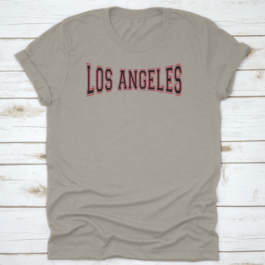 Retro College Varsity Sportswear featuring typography from Los Angeles, made from 100% cotton with a classic fit and durable construction.