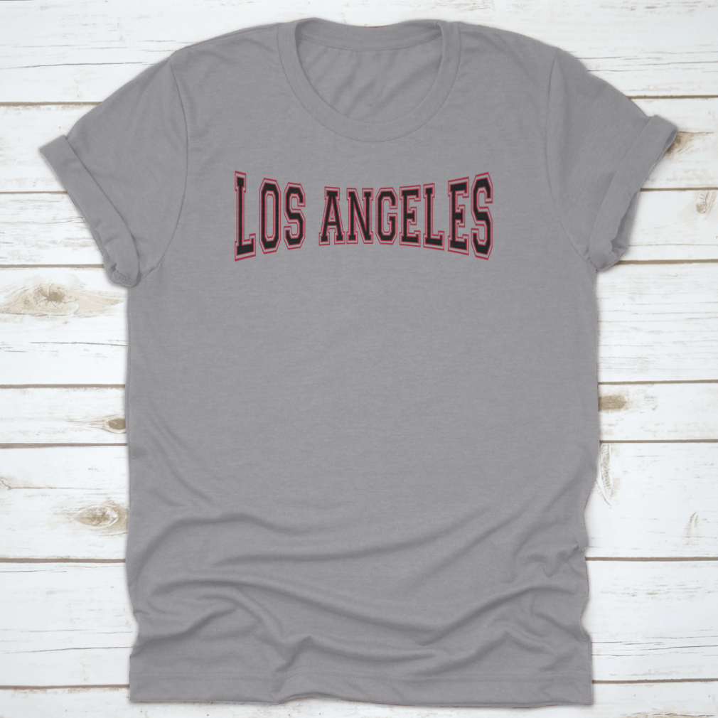 Retro College Varsity Sportswear featuring typography from Los Angeles, made from 100% cotton with a classic fit and durable construction.