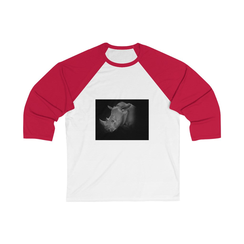 Rhino Unisex 3/4 Sleeve Baseball Tee in various colors, showcasing its modern fit and ribbed collar.