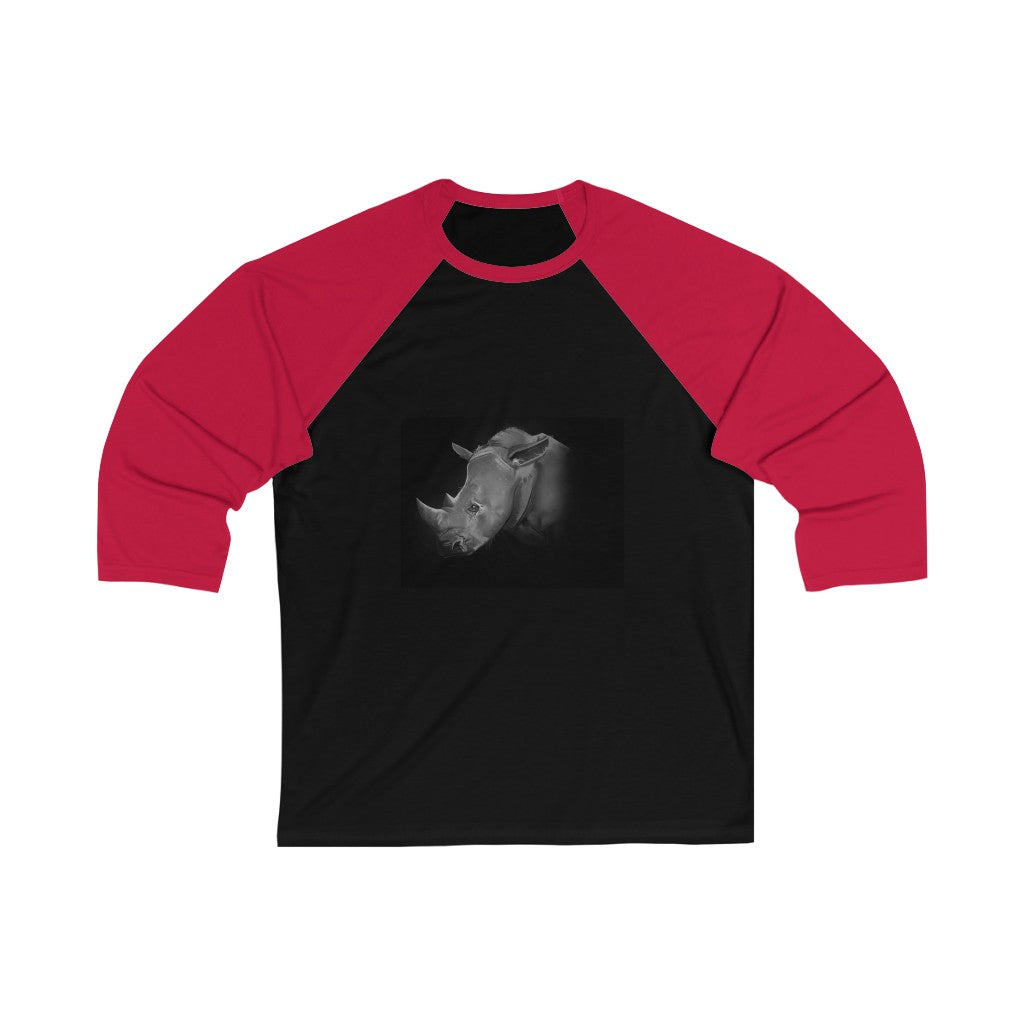 Rhino Unisex 3/4 Sleeve Baseball Tee in various colors, showcasing its modern fit and ribbed collar.