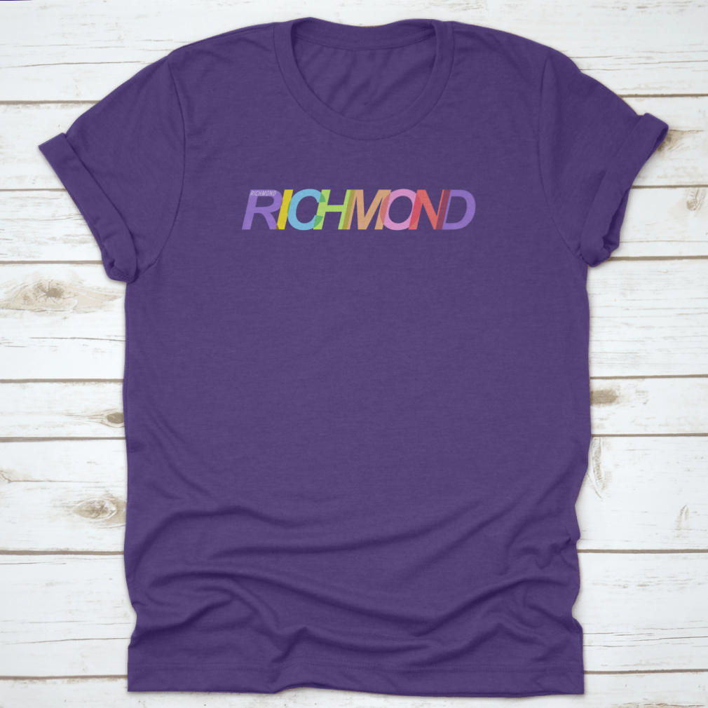 RICHMOND vector design t-shirt on a white background, showcasing the city name in bold letters.