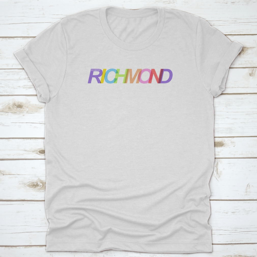 RICHMOND vector design t-shirt on a white background, showcasing the city name in bold letters.