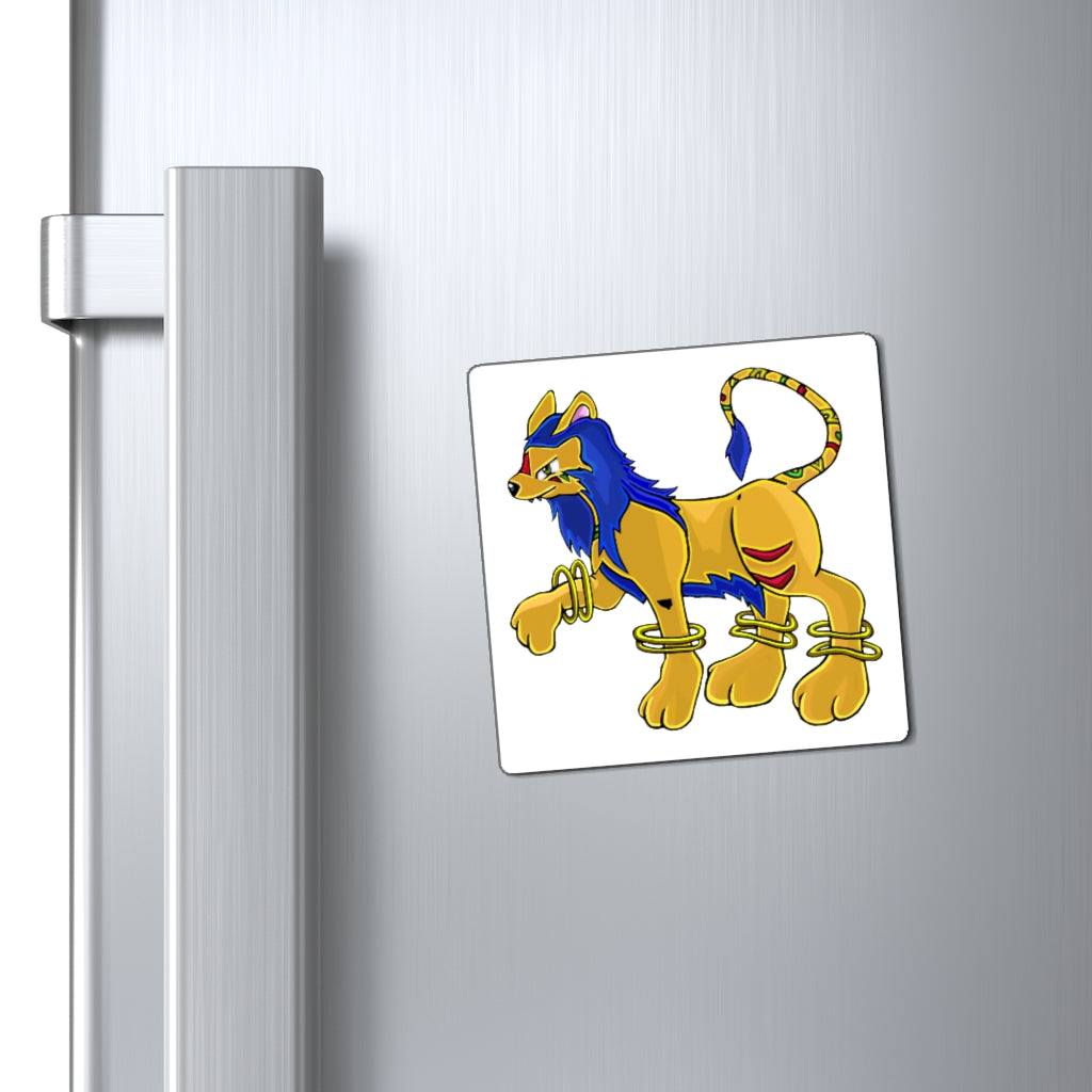 A collection of Roararing Magnets showcasing various sizes and designs with a black backing, ideal for promoting messages on metallic surfaces.