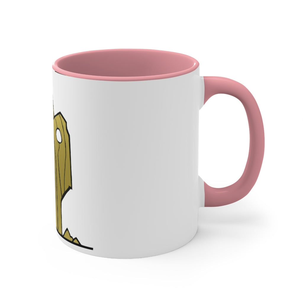 Rock Accent Coffee Mug, 11oz with a vibrant two-tone design featuring a colored interior and C-handle, perfect for coffee lovers.