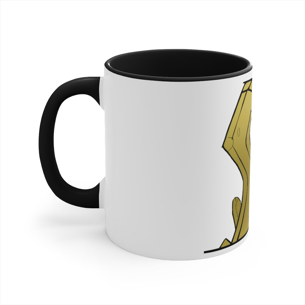 Rock Accent Coffee Mug, 11oz with a vibrant two-tone design featuring a colored interior and C-handle, perfect for coffee lovers.