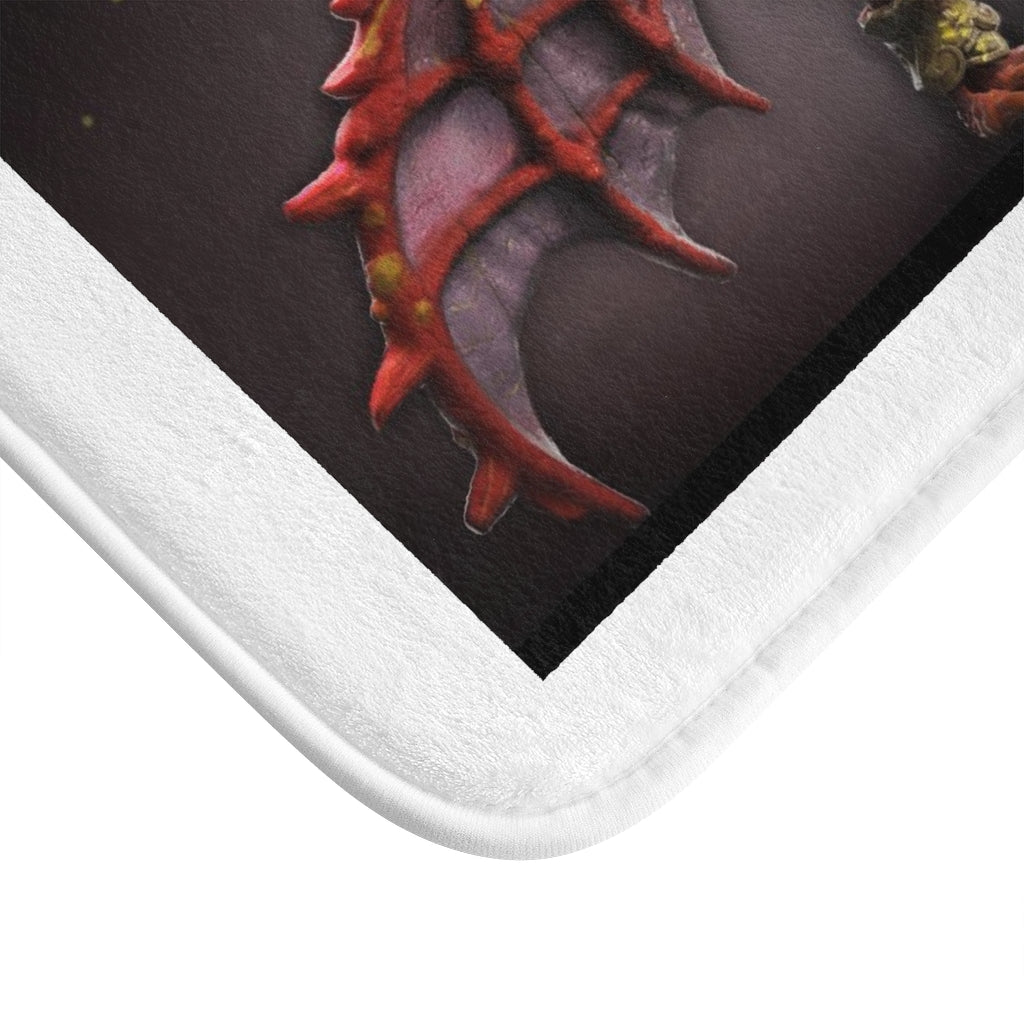 Rock Creature Bath Mat with anti-slip backing, featuring a stylish design and soft microfiber material.
