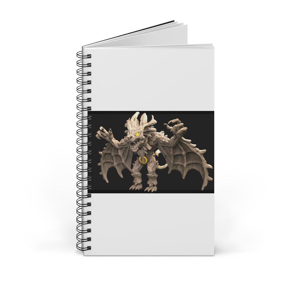 Rock Creature Spiral Journal featuring a colorful front cover, available in four styles including blank, dot grid, lined, and task manager.