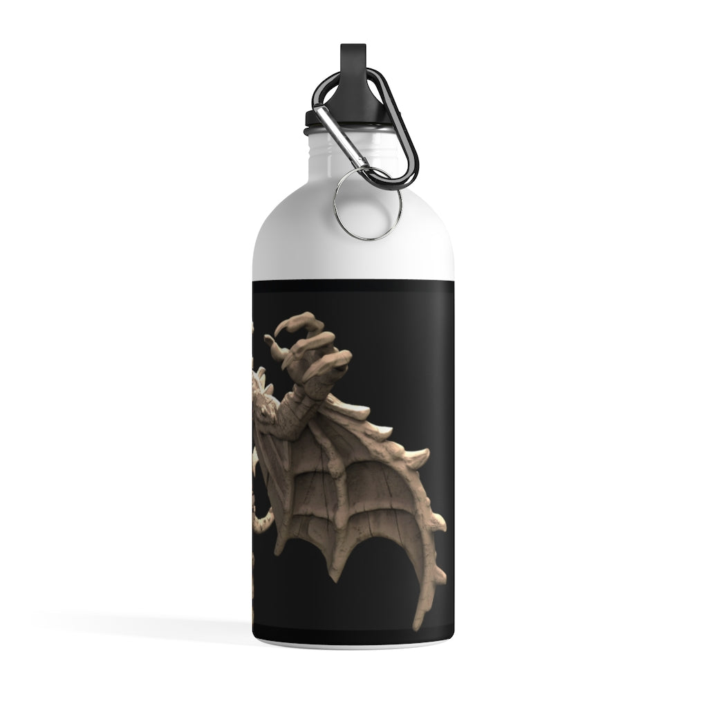 Rock Creature Stainless Steel Water Bottle with vibrant print and plastic screw top, ideal for hydration on the go.