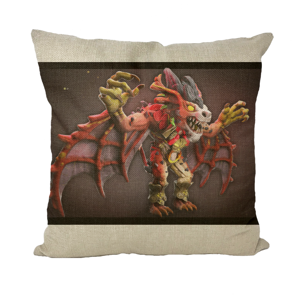 Rock Creature Throw Pillows in various styles including linen, canvas, and suede, showcasing their vibrant colors and textures.