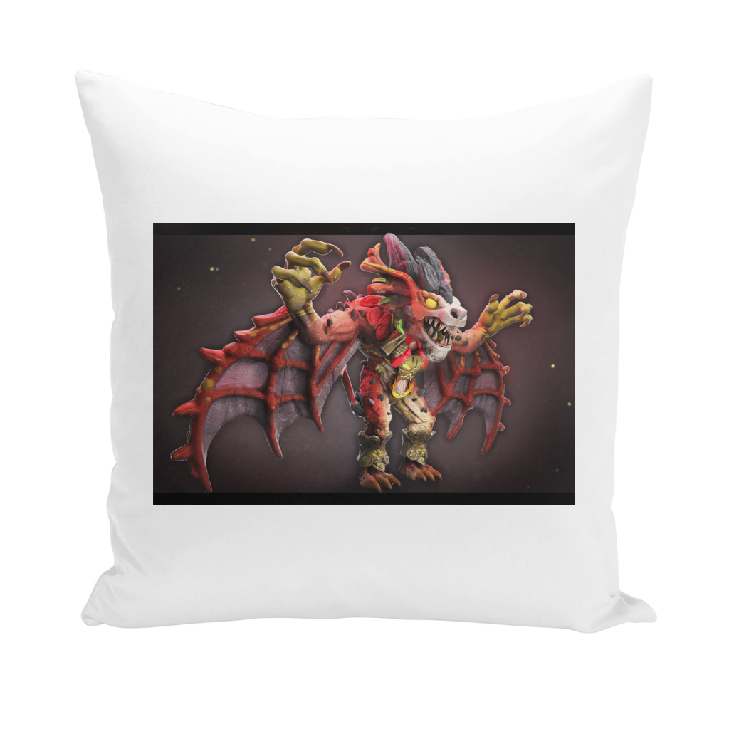 Rock Creature Throw Pillows in various styles including linen, canvas, and suede, showcasing their vibrant colors and textures.
