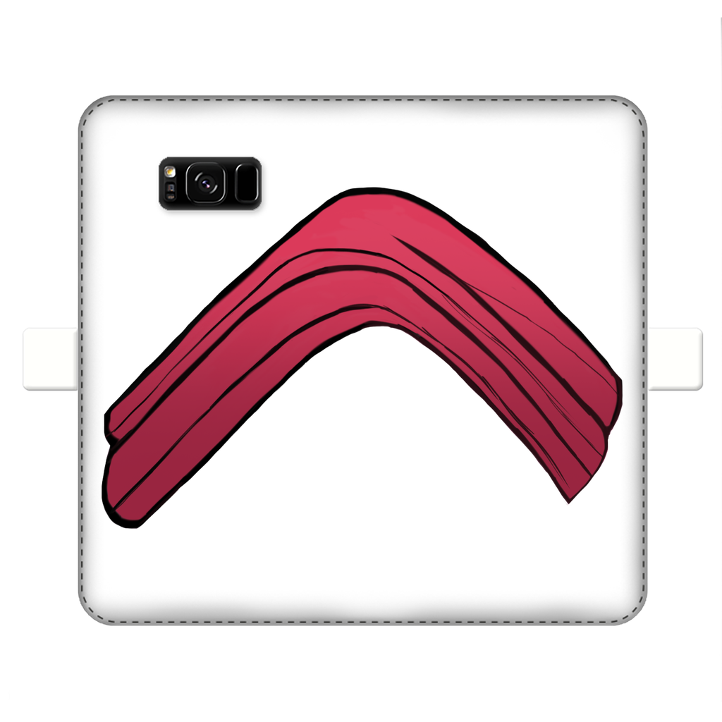 Rock Fully Printed Wallet Case featuring vibrant UV-printed designs, made of faux leather with a magnetic closure, suitable for iPhone and Samsung models.