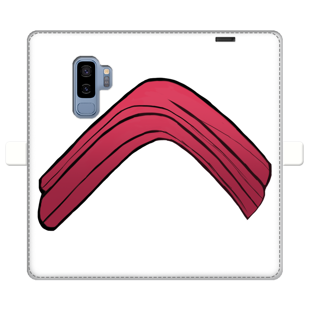 Rock Fully Printed Wallet Case featuring vibrant UV-printed designs, made of faux leather with a magnetic closure, suitable for iPhone and Samsung models.