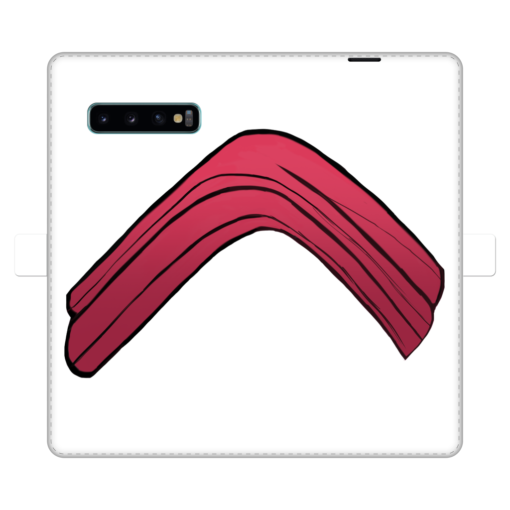 Rock Fully Printed Wallet Case featuring vibrant UV-printed designs, made of faux leather with a magnetic closure, suitable for iPhone and Samsung models.