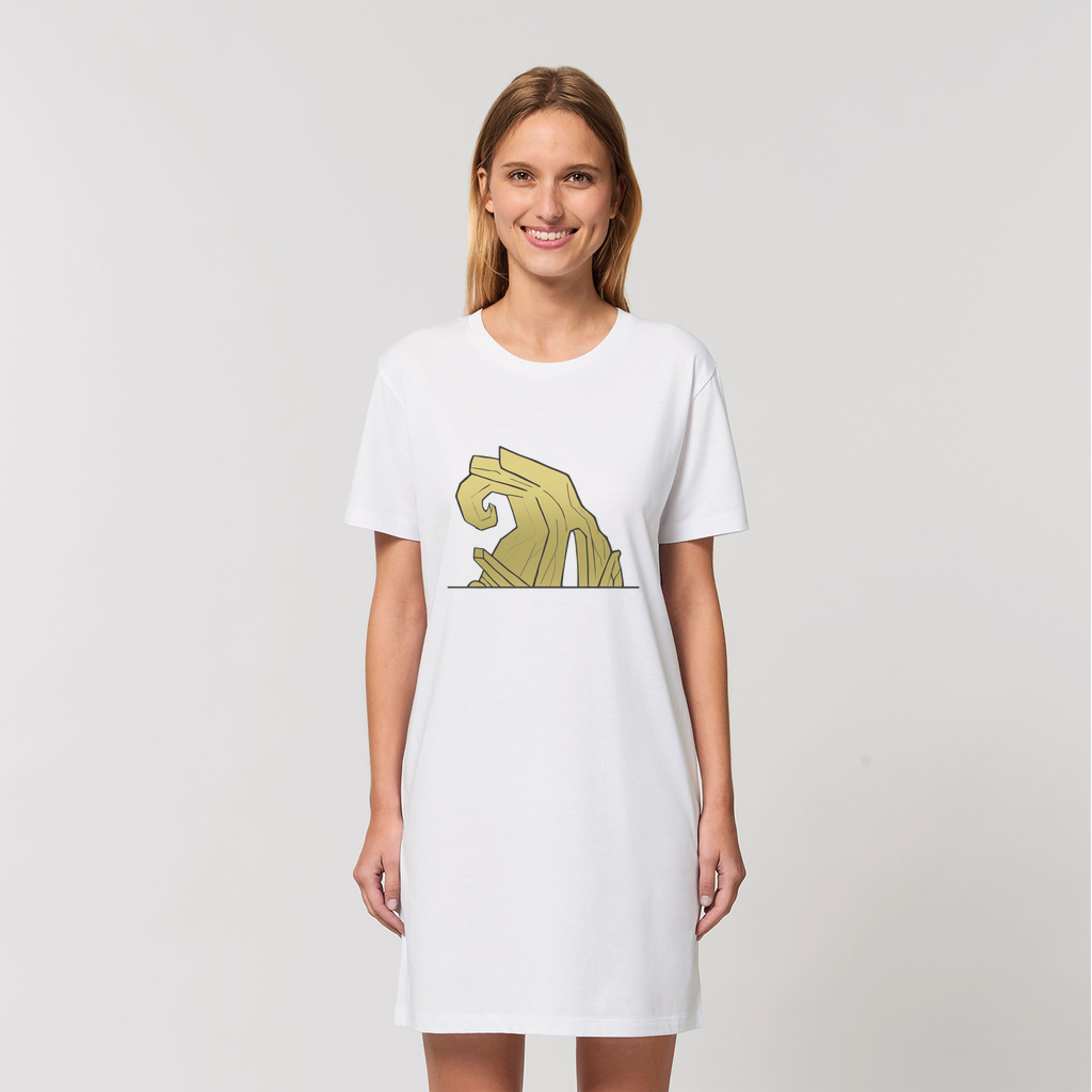 Rock Organic T-Shirt Dress made from 100% organic cotton, featuring a soft-hand feel and stylish design.