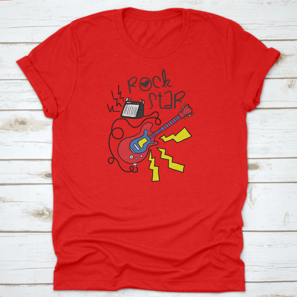 Rock Star T-Shirt featuring cute cartoon character graphics on a soft cotton fabric, perfect for casual wear.