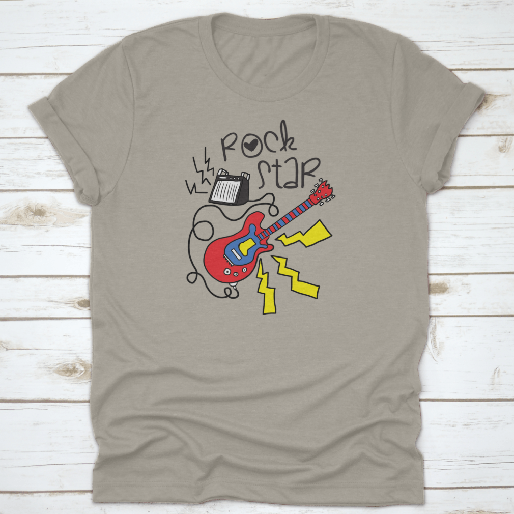 Rock Star T-Shirt featuring cute cartoon character graphics on a soft cotton fabric, perfect for casual wear.