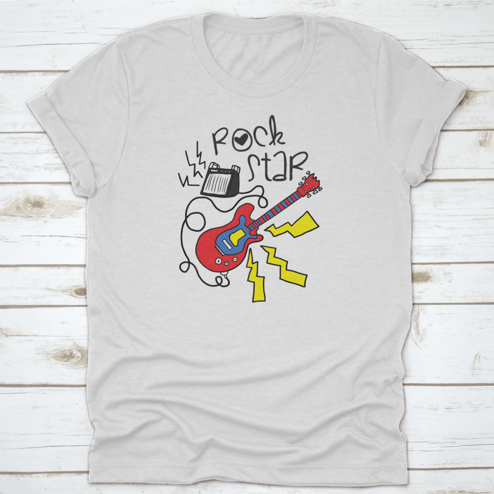 Rock Star T-Shirt featuring cute cartoon character graphics on a soft cotton fabric, perfect for casual wear.