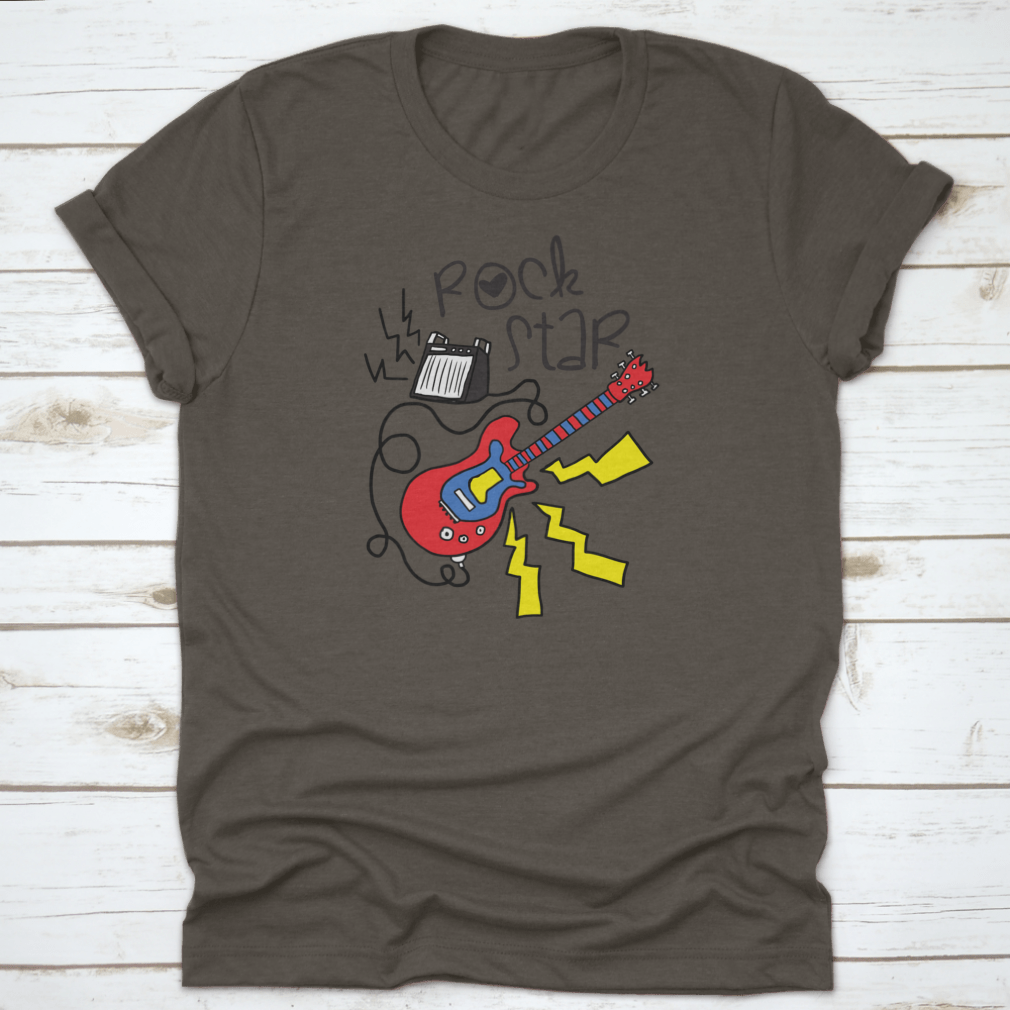 Rock Star T-Shirt featuring cute cartoon character graphics on a soft cotton fabric, perfect for casual wear.