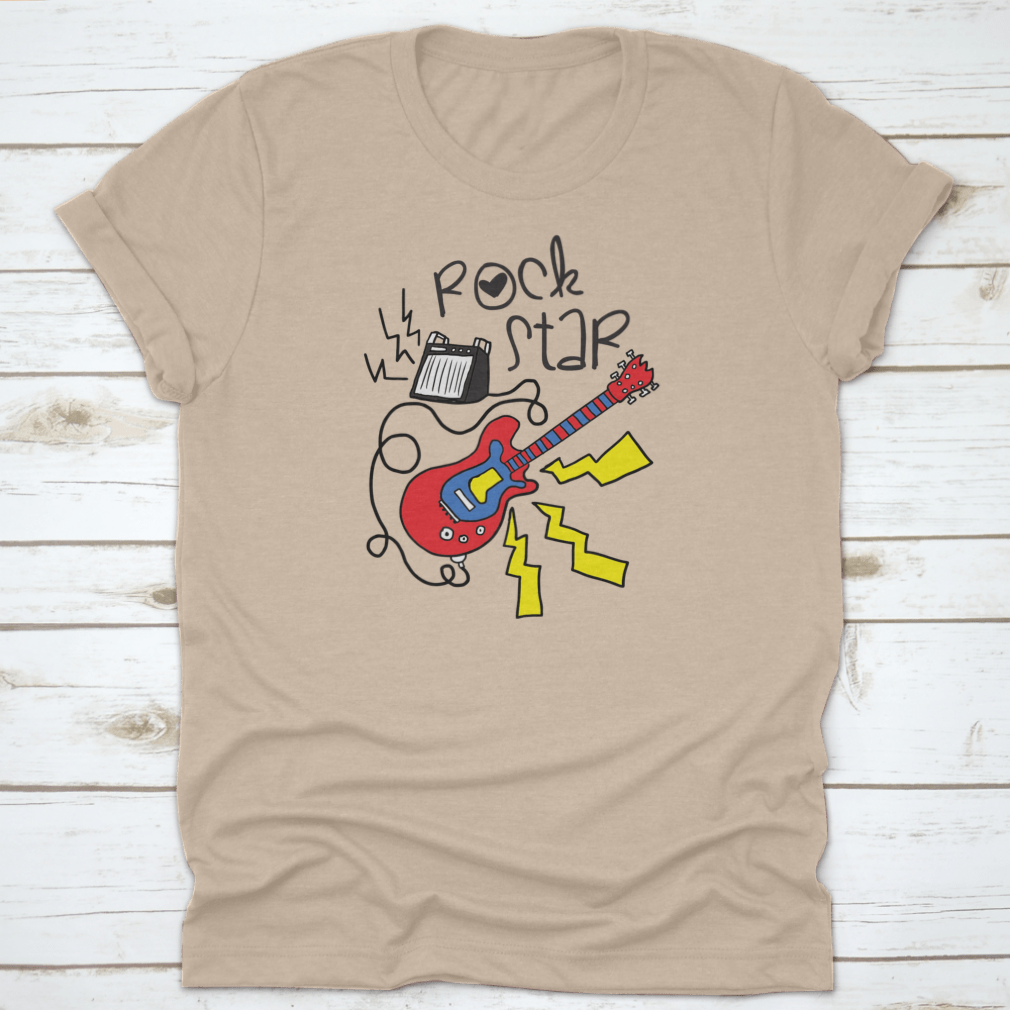 Rock Star T-Shirt featuring cute cartoon character graphics on a soft cotton fabric, perfect for casual wear.