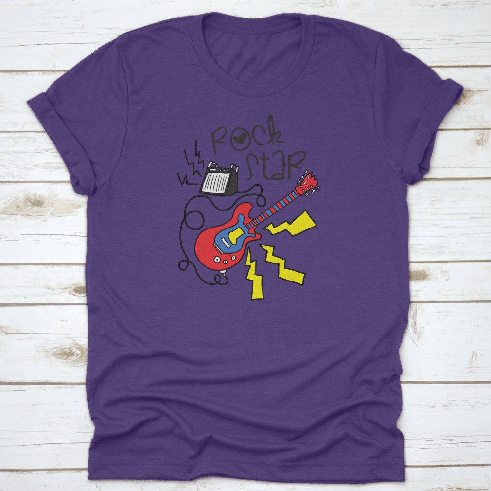 Rock Star T-Shirt featuring cute cartoon character graphics on a soft cotton fabric, perfect for casual wear.