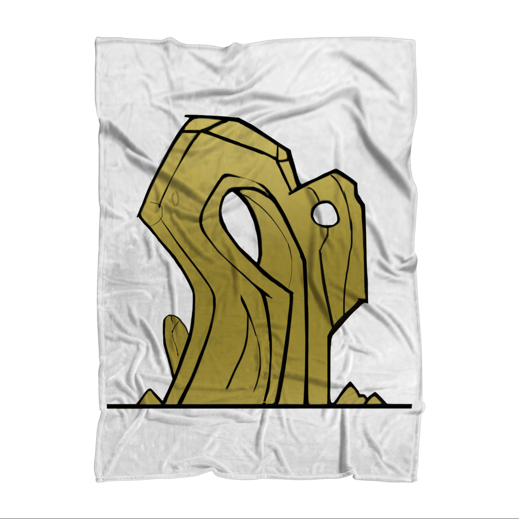 Rock Sublimation Throw Blanket made of 100% polyester polar fleece, featuring a vibrant design and a white back, perfect for cozying up.