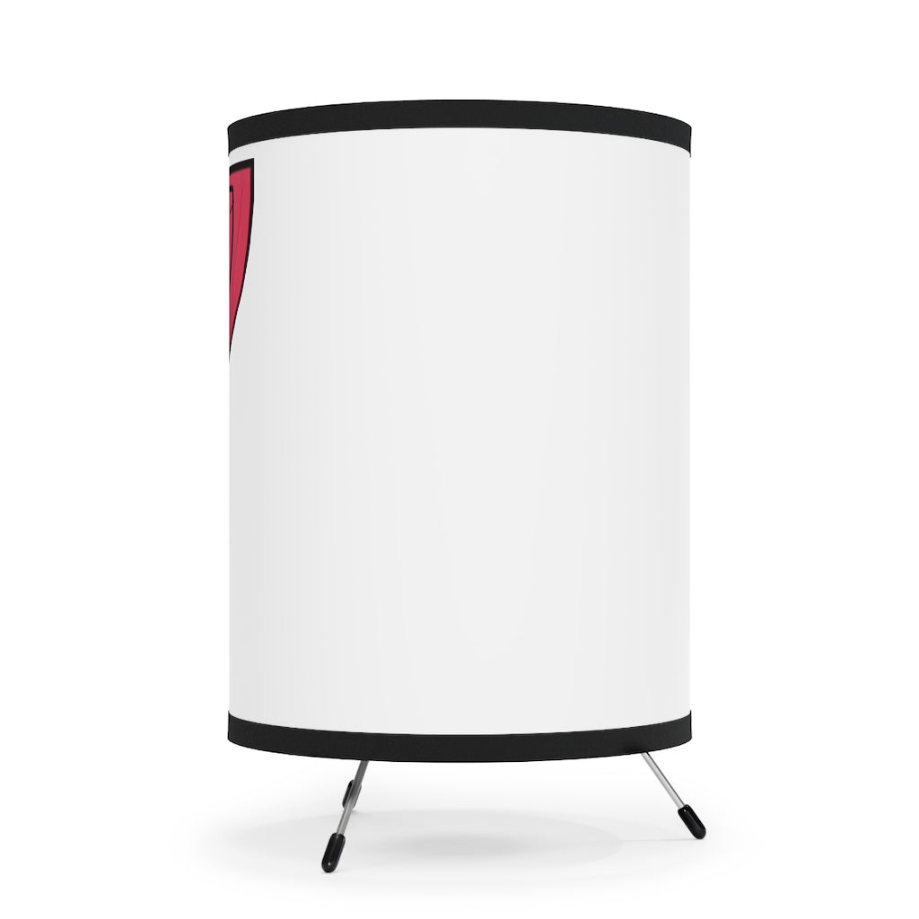 Rock Tripod Lamp featuring a galvanized steel base and a high-resolution printed shade, ideal for personalized home decor.