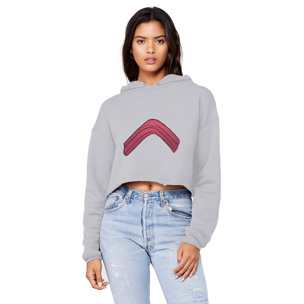 Rock Unisex Cropped Raw Edge Boyfriend Hoodie in various colors, showcasing its relaxed fit and raw edge design.