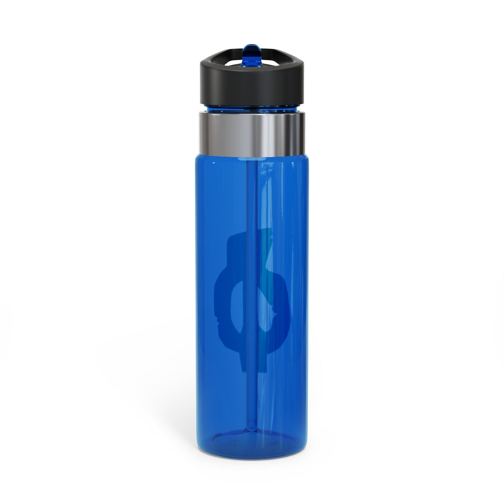 Rock with Water Kensington Tritan™ Sport Bottle in vibrant colors with a carabiner hook, showcasing its sleek design and spill-resistant lid.