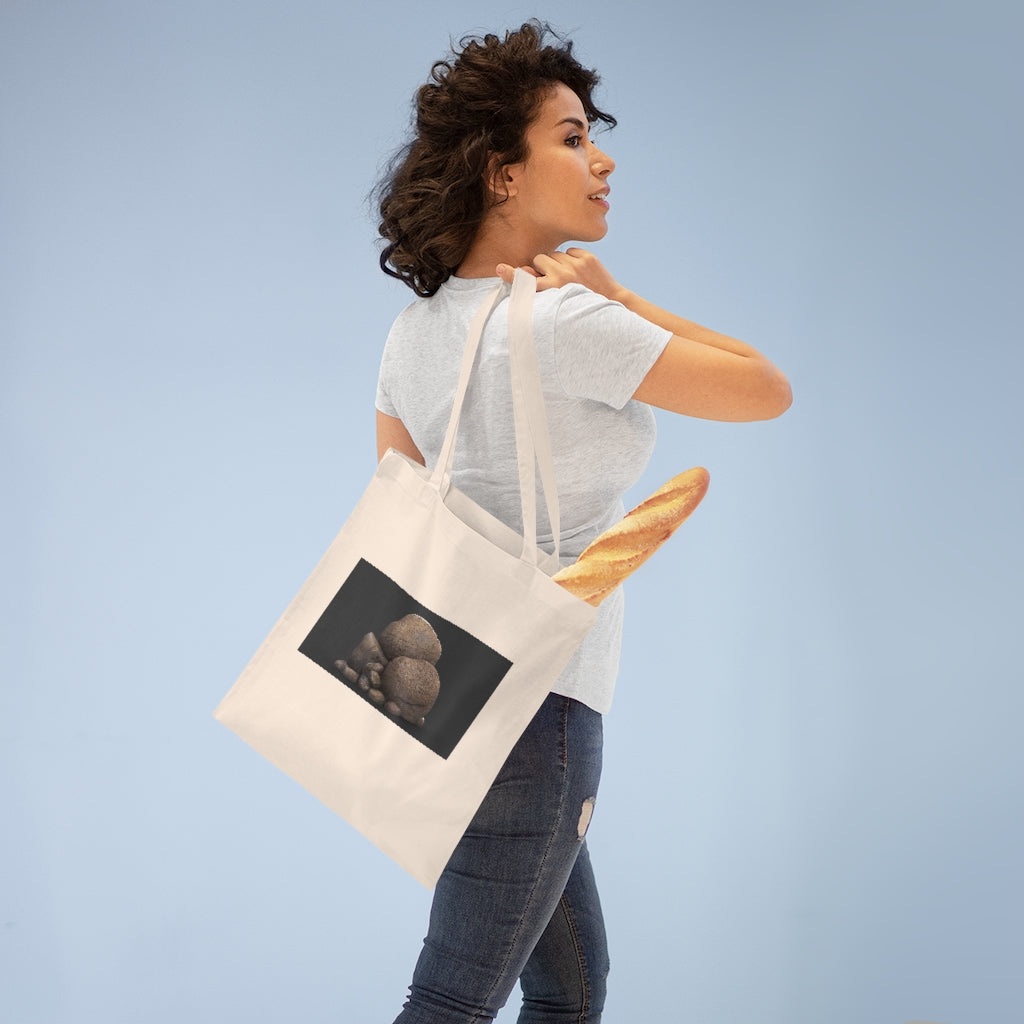 Rocks Tote Bag made of 100% cotton with cross-stitched handles, available in multiple colors.