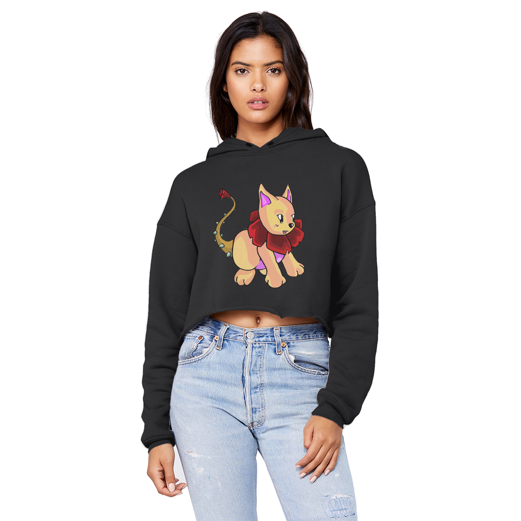 Rositty Unisex Cropped Raw Edge Boyfriend Hoodie in various colors with a raw edge hem and double fabric hood.