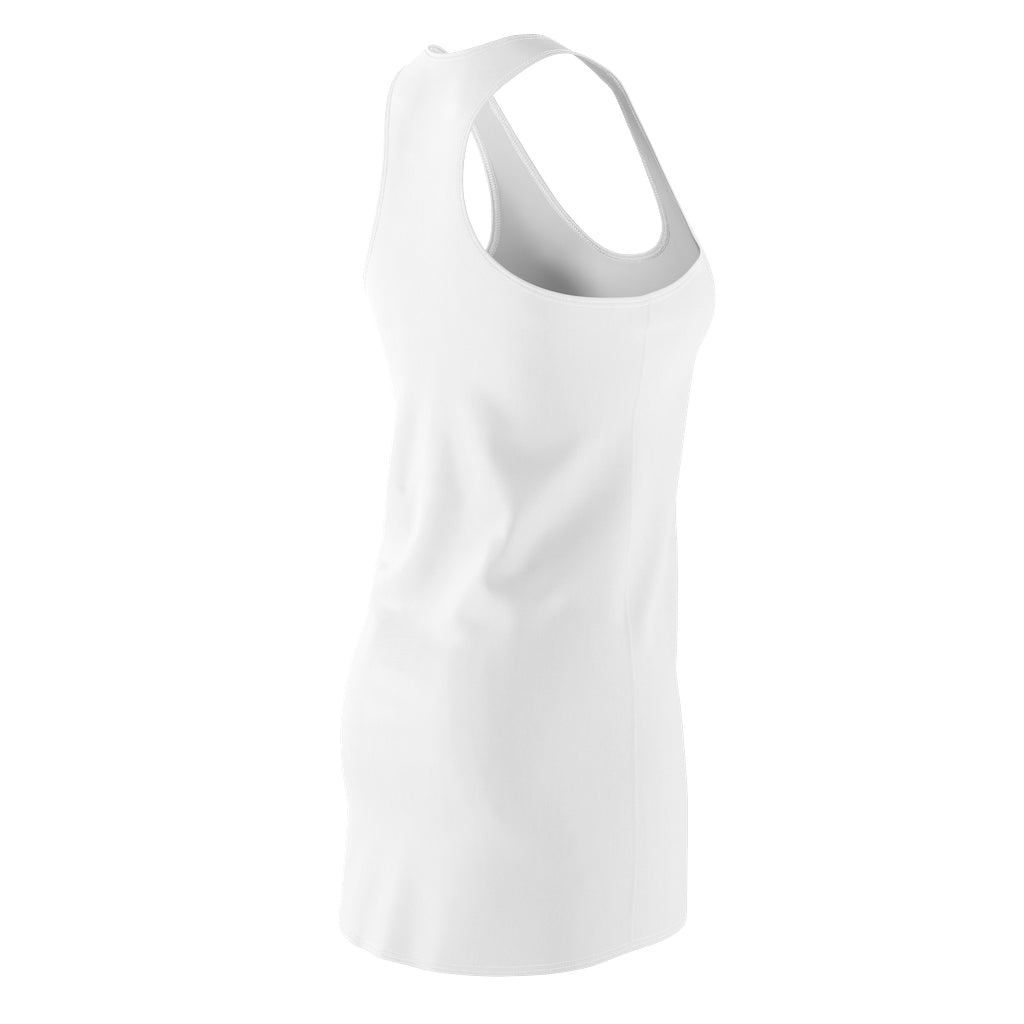 A stylish Rooster Women's Cut & Sew Racerback Dress featuring a sporty fit and lightweight fabric, perfect for casual outings.