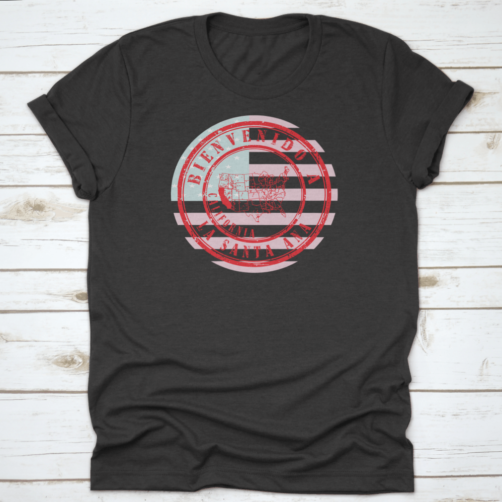 Rubber stamp featuring 'Welcome To Santa Ana, California' illustration, ideal for crafting and personal projects.