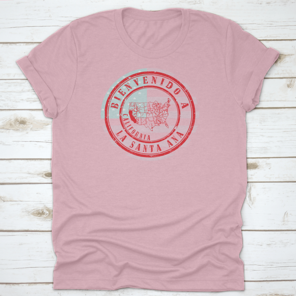 Rubber stamp featuring 'Welcome To Santa Ana, California' illustration, ideal for crafting and personal projects.