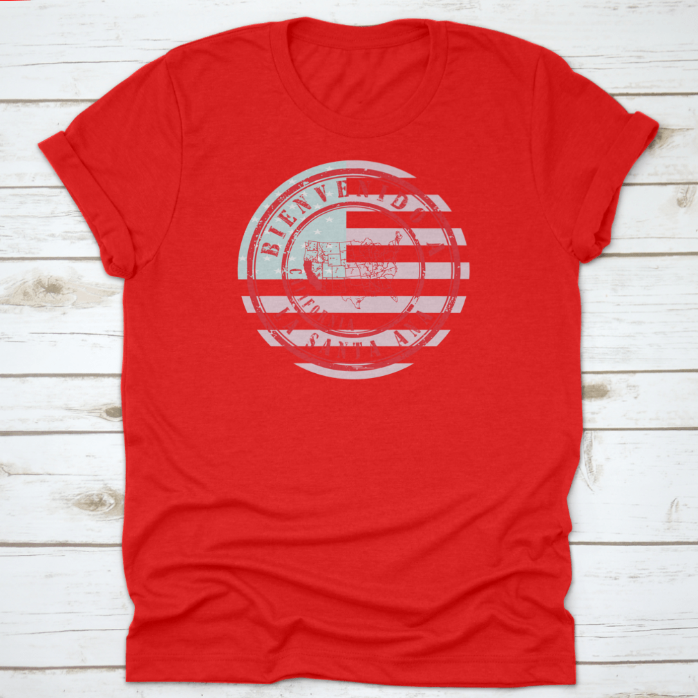 Rubber stamp featuring 'Welcome To Santa Ana, California' illustration, ideal for crafting and personal projects.