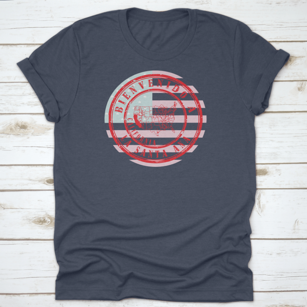 Rubber stamp featuring 'Welcome To Santa Ana, California' illustration, ideal for crafting and personal projects.