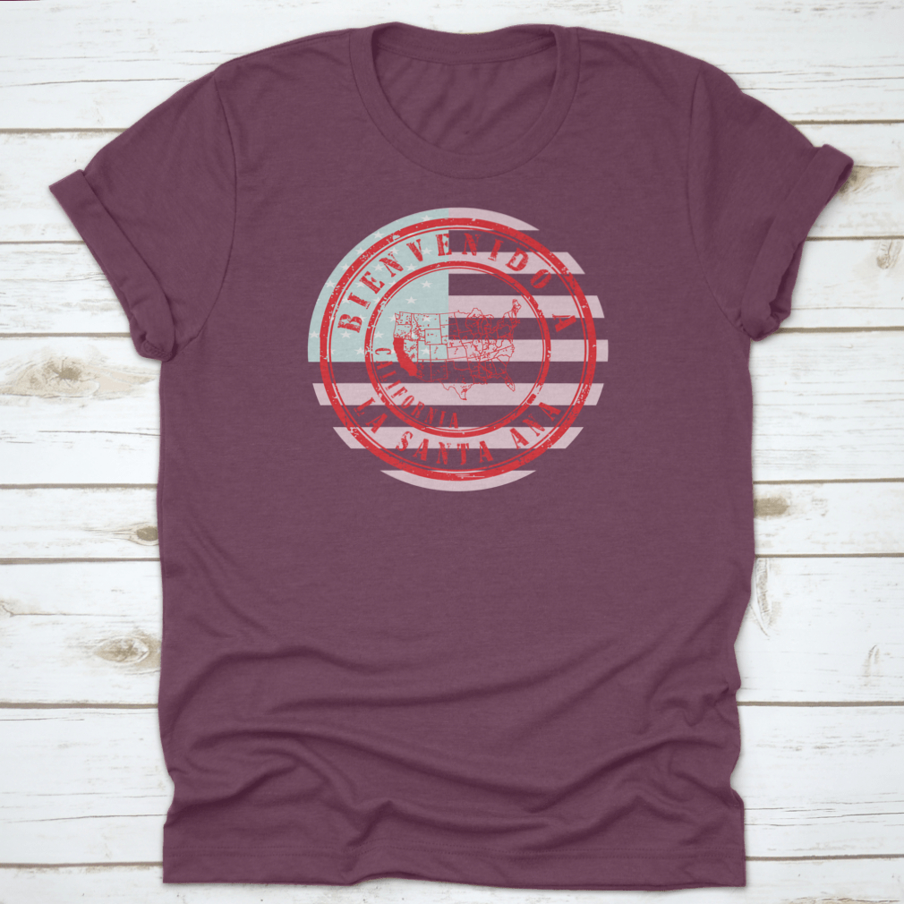 Rubber stamp featuring 'Welcome To Santa Ana, California' illustration, ideal for crafting and personal projects.