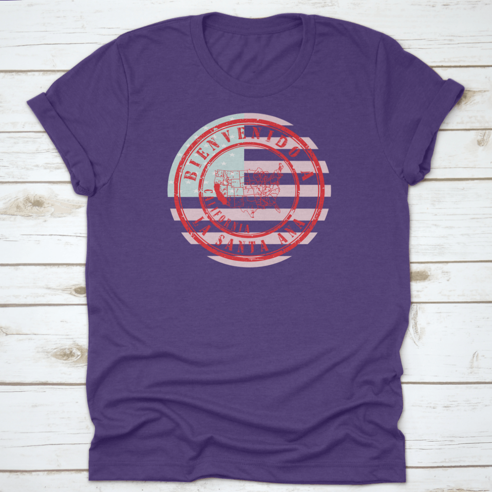 Rubber stamp featuring 'Welcome To Santa Ana, California' illustration, ideal for crafting and personal projects.