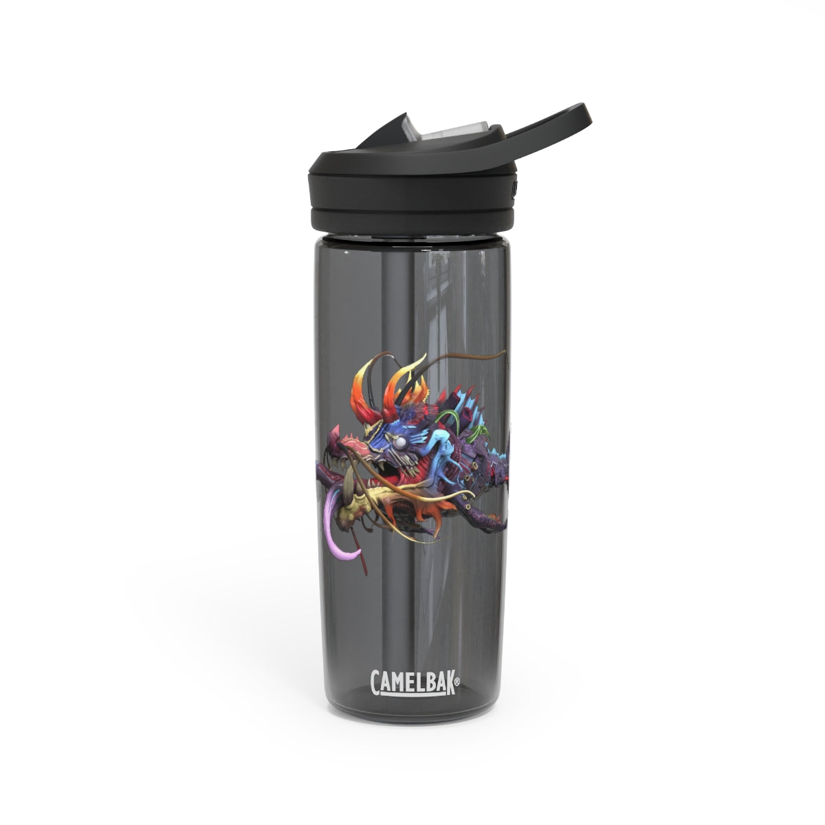Ryuuk the Fish Dragon God CamelBak Eddy® Water Bottle in 20oz and 25oz sizes, featuring a unique design and robust Tritan™ material.